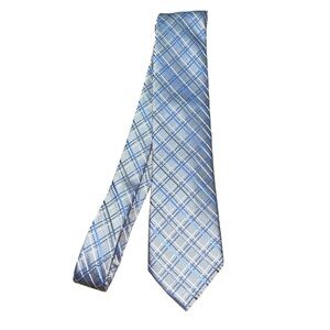 Perry Ellis Portfolio Silver Striped Necktie